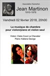 La musique de chambre pour violon et piano - Auditorium Péguy Espace Bernanos 