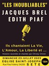Les inoubliables hommages à Jacques Brel et Edith Piaf - Eglise Saint Joseph