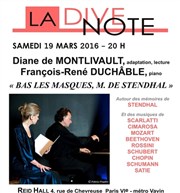 Diane de Montlivault et François-René Duchâble | Concert littéraire "Bas les masques" Reid Hall Affiche