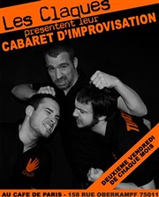 Cabaret d'improvisation de la troupe des Claques Caf de Paris / Caf thtre Affiche