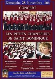 Les petits chanteurs de Saint Dominique Eglise Sainte Marie des Batignolles Affiche