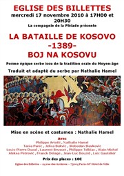 La bataille de Kosovo - 1389 - Boj na Kosovu Eglise des Billettes Affiche