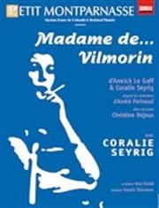 Madame de... Vilmorin Thtre du Petit Montparnasse Affiche