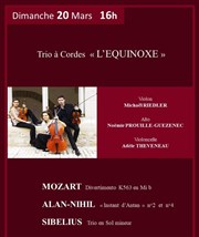 Trio à cordes : Mozart, Alan-Nihil, Sibelius Eglise Notre-Dame du Travail Affiche