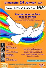 Concert pour la paix dans le monde Couvent de l'Annonciation Affiche