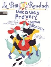 Jacques Prévert, le joyeux inventaire ! Thtre le Ranelagh Affiche