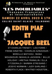 Edith Piaf, Jacques Brel : Les Inoubliables Eglise Saint-Blaise Affiche