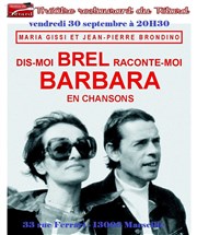 Dis-moi Brel raconte-moi Barbara en chansons Café Théâtre du Têtard Affiche
