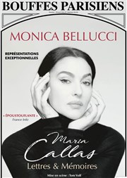 Monica Bellucci : Lettres et mémoires de Maria Callas Thtre des Bouffes Parisiens Affiche