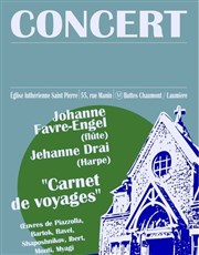 Carnet de voyages pour flûte et harpe Temple St Pierre de Paris Affiche