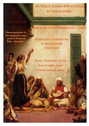 Concert lyrique de mélodies judéo-espagnoles et espagnoles Temple du Pentmont Luxembourg Affiche