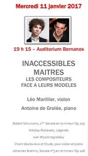 Inventio invite Léo Marillier et Antoine de Grolée Espace Georges Bernanos Affiche