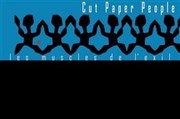 Cut paper people Le Sentier des Halles Affiche