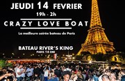 Crazy Love Boat Croisiere Tour Eiffel en mode Saint Valentin Bateau River's King Affiche