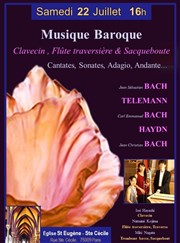 Musique Baroque pour Clavecin, Flûte traversière, Sacqueboute Eglise Saint-Eugne Sainte-Ccile Affiche