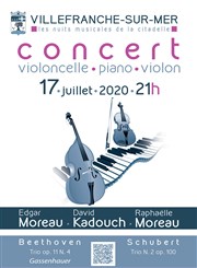 Nuits musicales de la Citadelle : Edgar Moreau, David Kadouch et Raphaëlle Moreau Citadelle de Villefranche sur Mer Affiche