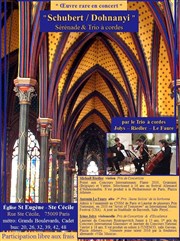 Trio à cordes de Schubert & Dohnanyi Eglise Saint-Eugne Sainte-Ccile Affiche