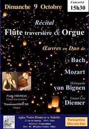 Récital flûte traversière & orgue Eglise Notre Dame de la Salette Affiche