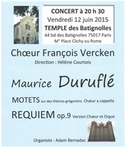 Concert annuel du Choeur François Vercken Eglise rforme des batignolles Affiche
