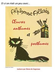 Oeuvres anthumes et posthumes | d'Alphonse Allais Thtre du Nord Ouest Affiche