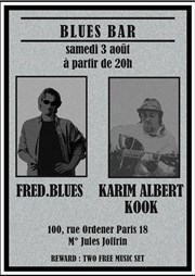 Fred Blues & Karim Albert Kook Le Blues Bar Affiche