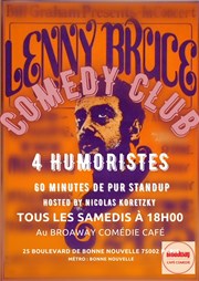 Lenny Bruce Comedy Club Café Millésimes Affiche