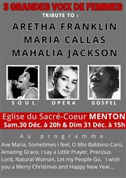 Hommage aux 3 grandes voix de femmes : Aretha Franklin / Maria Callas / Mahalia Jackson Eglise du Sacr Coeur Affiche