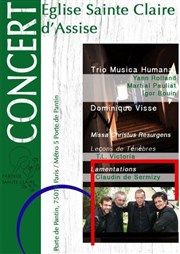 Dominique Visse & trio Musica Humana Eglise Sainte Claire Affiche