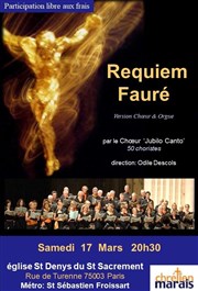 Requiem de Fauré Eglise St Denys du St Sacrement Affiche