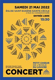 Concert du petit choeur de l' École du Louvre Eglise Saint-Eugène Sainte-Cécile Affiche