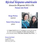 Récital hispano-américain, voix et piano Forum Lo Ferr Affiche
