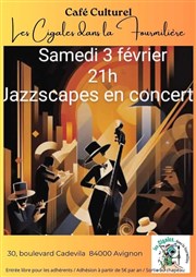 Jazzscapes en concert Caf culturel Les cigales dans la fourmilire Affiche