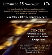 Oeuvres Baroque pour Choeur de Chambre & Orgue solo Couvent de l'Annonciation Affiche