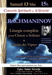 Concert 100% Rachmaninov Eglise Saint Sverin Affiche