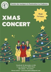 Concert de Noël lyrique Centre de musique et d'animation la cadenza Affiche
