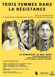 Visites théâtralisées : Trois femmes dans la résistance Cimetire Parisien d'Ivry Affiche