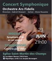 Concert académie Ars Fidelis - Concerto pour violon de Thaïkovski Eglise Saint Martin des Champs Affiche