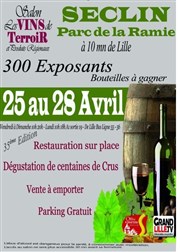 Salon les vins de Terroir et produits régionaux Salle du Parc de la Ramie Affiche
