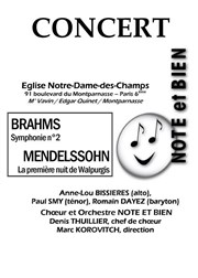 Concert Note et Bien Notre-Dame des Champs Affiche
