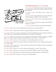 Printemps des Poètes : Petite Nébuleuse de Claude-Henri Rocquet | par Bernard Lefebvre et Hélène Robin Thtre du Nord Ouest Affiche