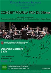 Concert pour la Paix du XIème Eglise Notre Dame d'Esprance Affiche