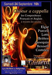 Choeur a cappella : les Compositeurs Français et Anglais Eglise Sainte Marie des Batignolles Affiche