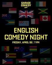English Comedy Night Garage Comedy Club Affiche