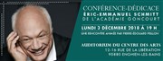 Conférence-dédicace d'Eric-Emmanuel Schmitt Mdiathque Enghien-les-Bains Affiche