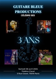 Fête des 3 ans de Guitare Bleue Productions Thtre Clavel Affiche