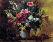 Eugène Delacroix : Des fleurs en hiver Auditorium du Louvre Affiche