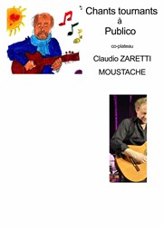Moustache de Paname et Claudio Zaretti Publico Librairie du monde libertaire Affiche