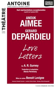 Love Letters | Avec Anouk Aimée et Gérard Depardieu Thtre Antoine Affiche