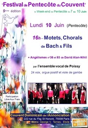 Motets, Chorals de Bach & Fils Couvent de l'Annonciation Affiche
