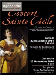 Choeur de chambre Agapanthe | Concert Sainte Cécile Eglise rforme de l'annonciation Affiche